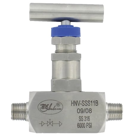 Dwyer Instruments 3/8" needle valve, female x female. HNV-SSS33B